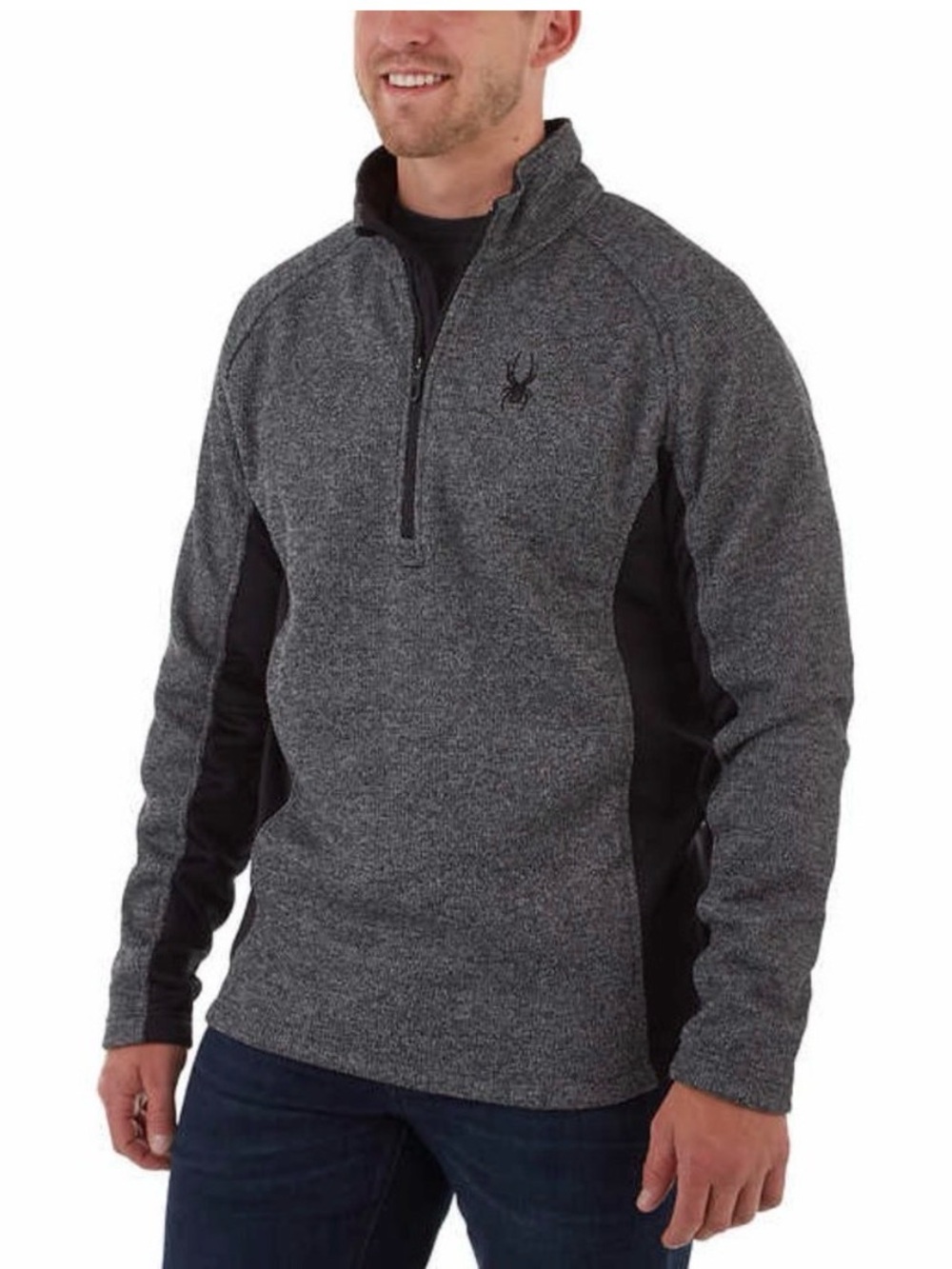 SPYDER Outbound Quarter Zip Pullover Sweater Size M - Picture 2 of 15